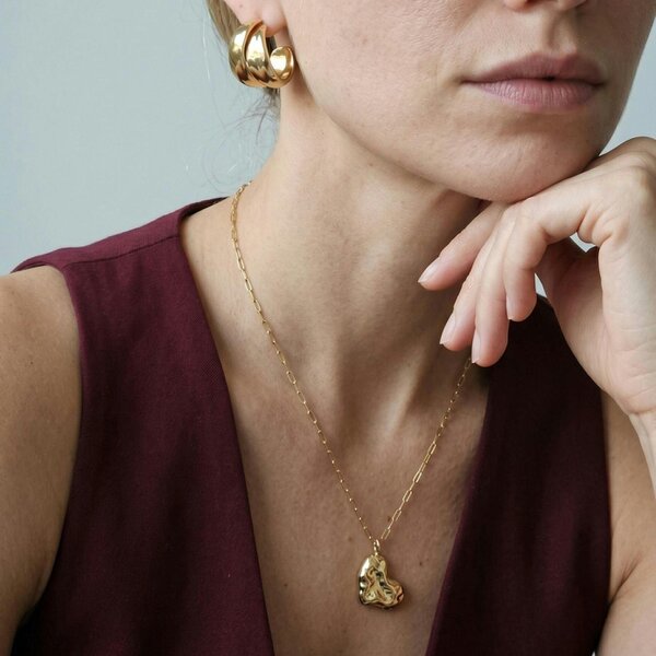 Uchi & Soto Kokoro Molten Heart Necklace