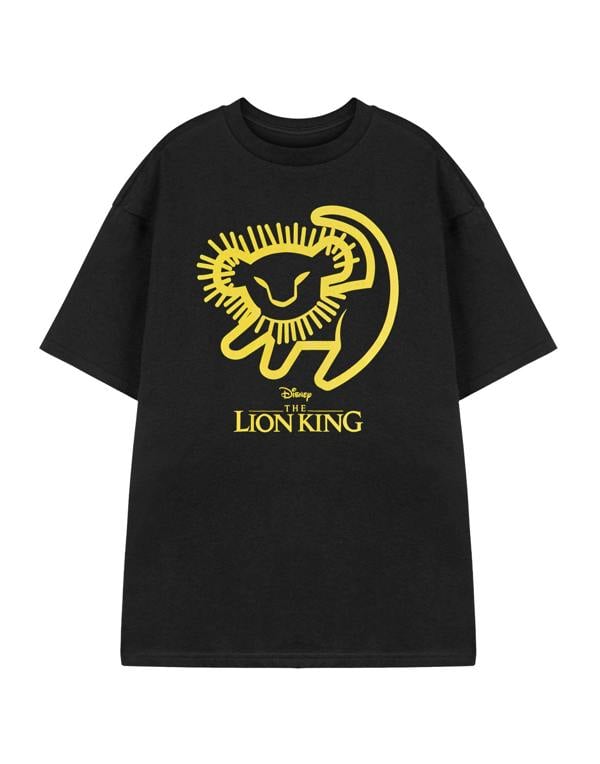 Disney Unisex Black Lion King Adults Short Sleeved T-Shirt