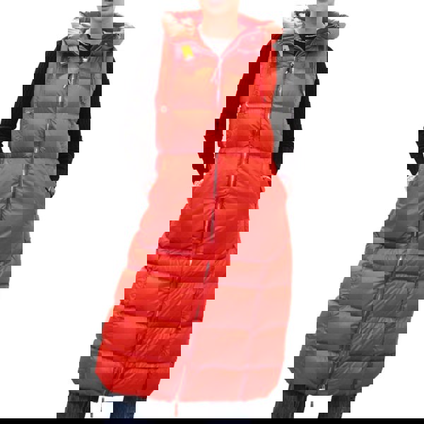 Parajumpers Elver Red Long Down Vest Jacket S