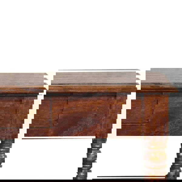 Artisan Furniture Solid Wood Turned Legs Chestnut 2 Drawer Coffee Table