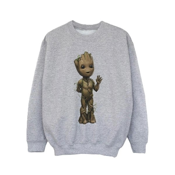 Marvel Girls I Am Groot Wave Pose Sweatshirt - Sports Grey