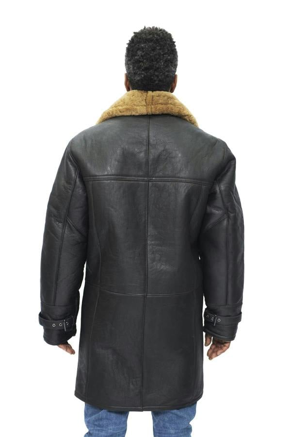 Infinity Leather Mens Warm Shearling Sheepskin Coat-Leiston