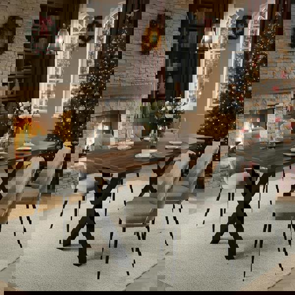 TRL Furniture Walnut Bevel Dining Table