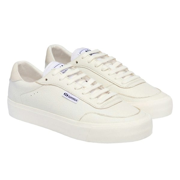 Superga Unisex Adult 2843 Leather Court Trainers - White/Avorio