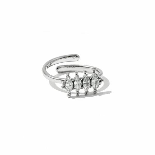 Aria Luxe Silver Plated Marquise Ring LUXE TONES