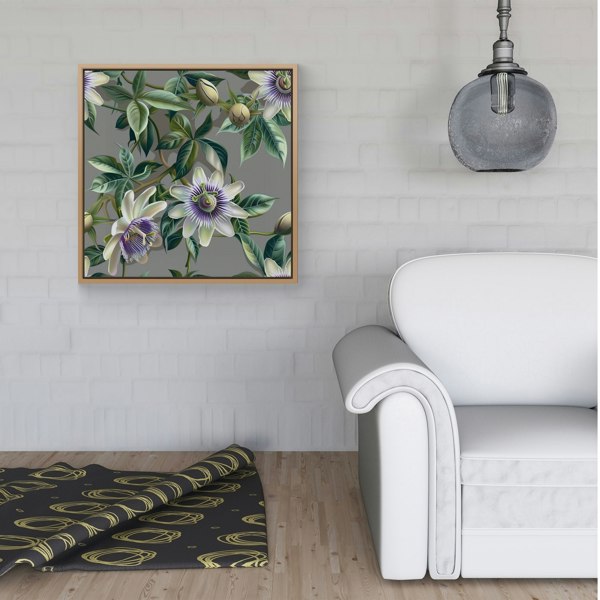 Warren Reed Passion Flowers Framed Canvas