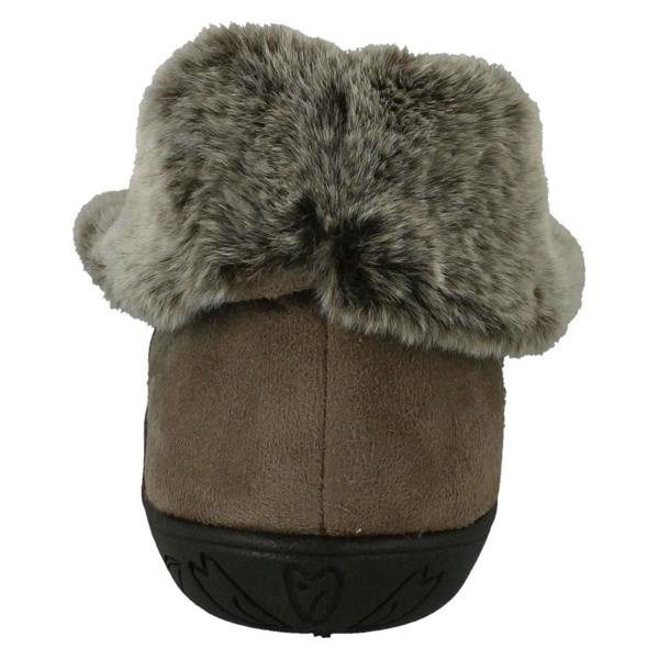 Padders Ladies Padders Faux Fur Cuffed Slippers Esme