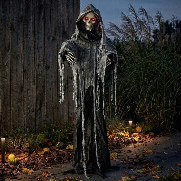 Garden Greatness Animated Cackling Reaper Halloween Decoration