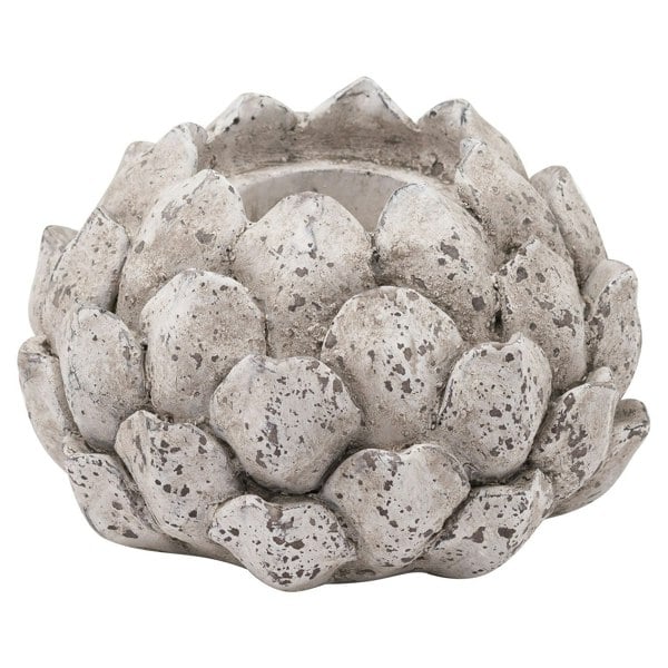 Hill Interiors Stone Effect Acorn Candle Holder - Stone