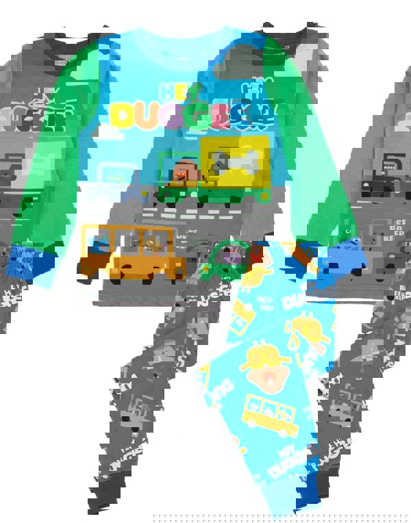 Hey Duggee Boys Green Character Long Sleeve Long Leg Pyjama Set