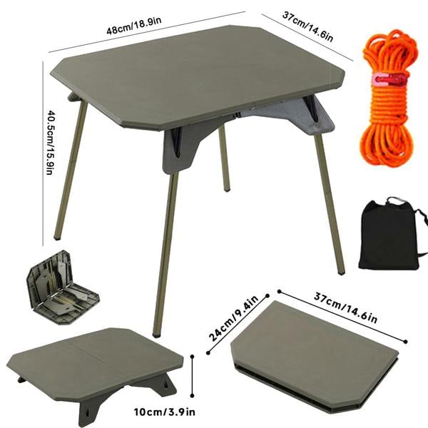 Havendro Green Portable Folding Camping Table Detachable Legs BBQ Picnic Table with Storage Bag