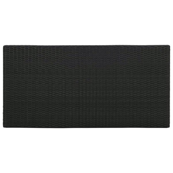 Berkfield Bar Table with Storage Rack Black 120x60x110 cm Poly Rattan