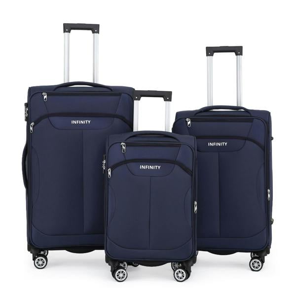 Infinity Luggage 8 Wheel Lightweight Suitcase Luggage TSA Travel Bags Set