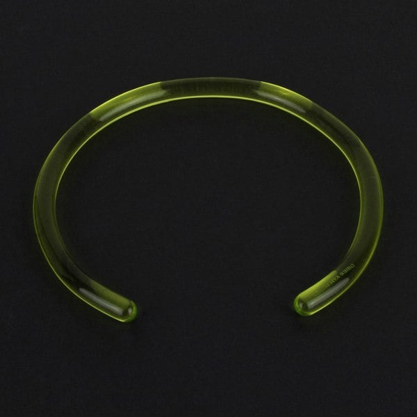Dries Van Noten translucent yellow plexiglass necklace