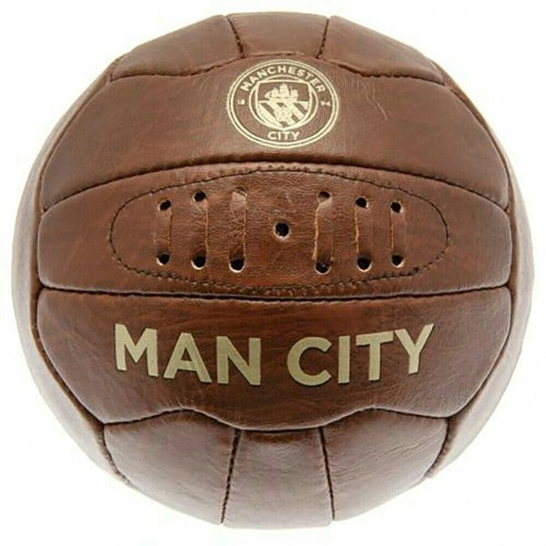 Manchester City FC Retro Heritage Football - Brown