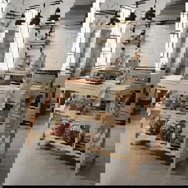 Arbor Garden Solutions Acorn Wooden Workbench With Double Shelf