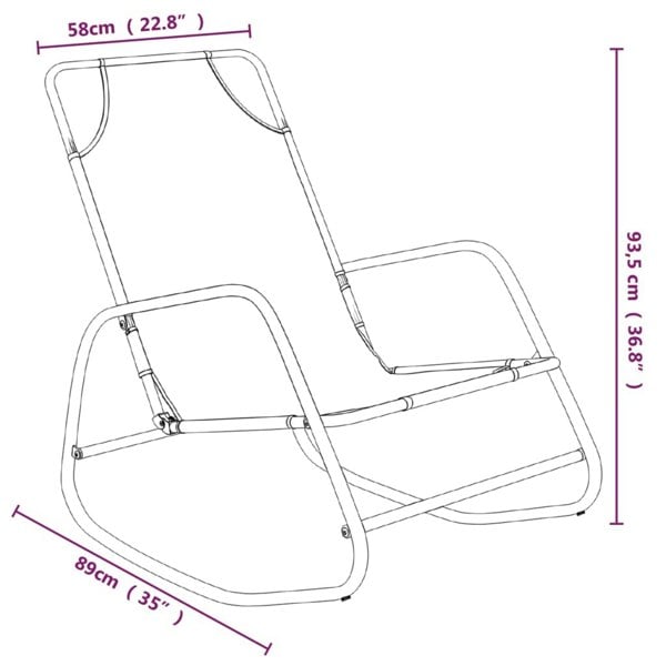 Berkfield Rocking Sun Loungers 2 pcs Cream Steel and Textilene