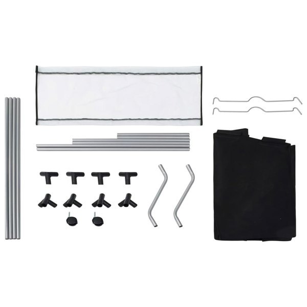 Berkfield Laundry Sorter with 3 Bags Black Steel