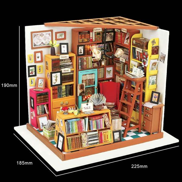 Dyzi 221 Piece Sam’s Study Miniature Library 3D Puzzle
