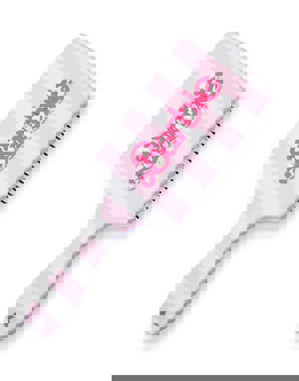 Barbie Womens Pink Retro Stripe Hair Brush and Scrunchie Set (One Size)