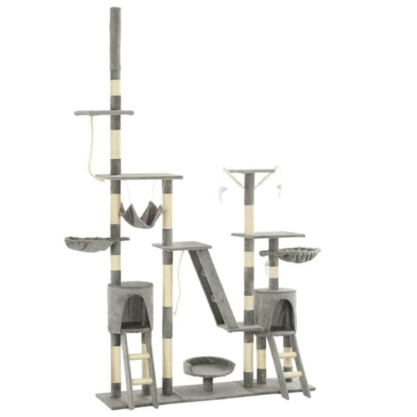 Berkfield Cat Tree with Sisal Scratching Posts 230-250 cm Grey