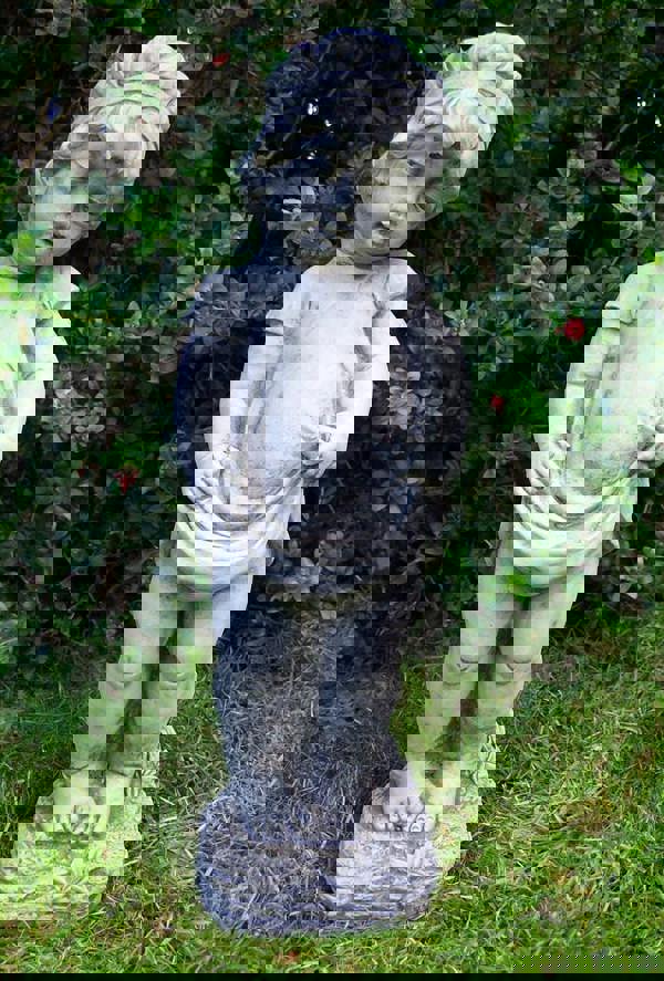 Shy Little Girl Garden Ornament