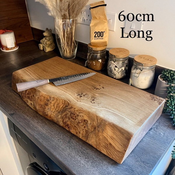 Giraffes & Craftz XL Thick Oak Live Edge James Martin Style Chopping Board Block