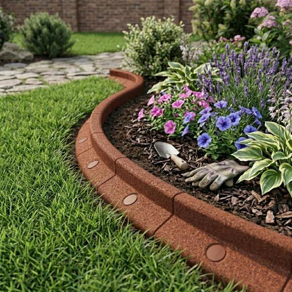 Monstershop Flexible Lawn Edging 7.2m - Terracotta