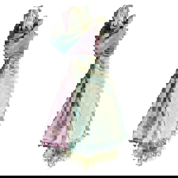 Earth Squared Pastel Block Check Ladies Scarf