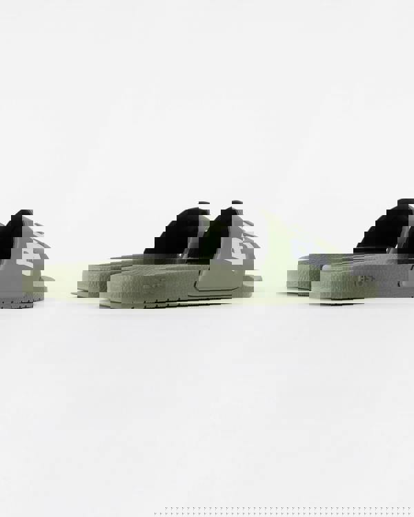 BOSS Orange Aryeh Mens Italian-Made Slides With Large Logo Detail - Open Green 351