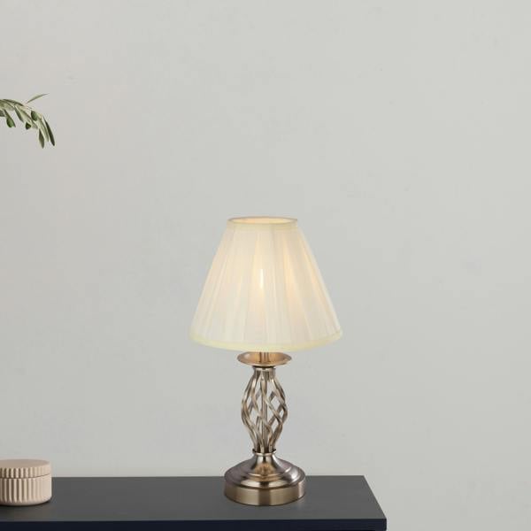 SATIN SILVER TOUCH TABLE LAMP