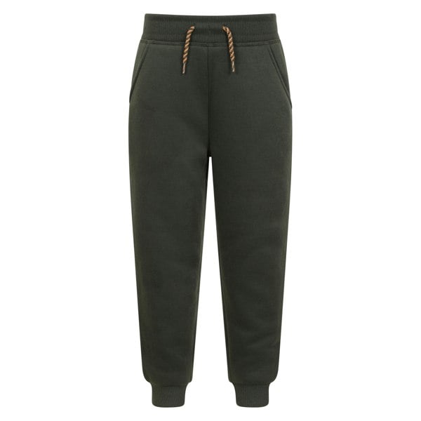 Mountain Warehouse Kids Nordic Faux Fur Lined Jogging Bottoms - Khaki Green