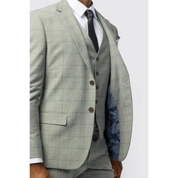 Ted Baker Slim Fit Grey Check Jacket