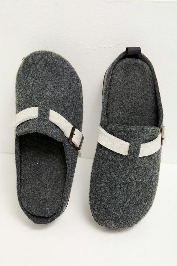 Jordan Mule Slippers in Charcoal - Sleepwear & Loungewear