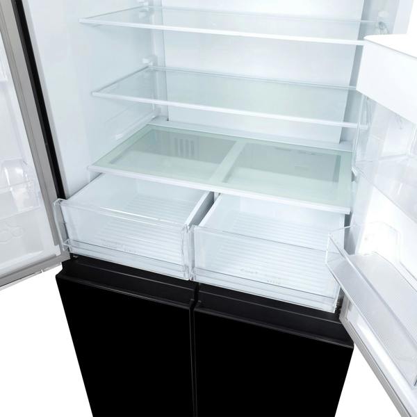 Willow 415L American Style Fridge Freezer WSBES4MDB - Black