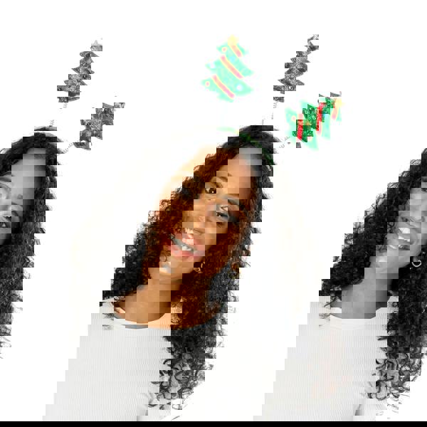 Bristol Novelty Christmas Tree Bopper Headband - Green/Red - 