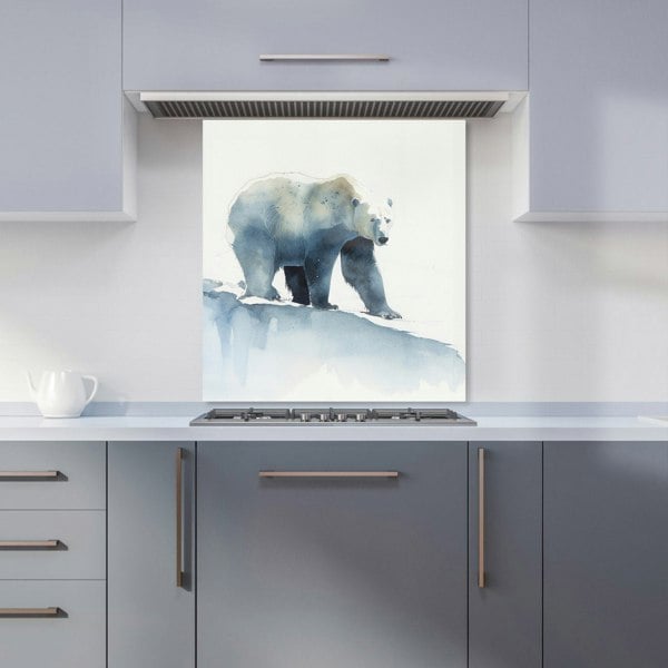 Warren Reed - Designer Polar Bear Watercolour Kitchen Splashback