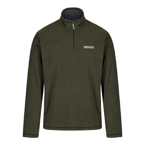 Regatta Great Outdoors Mens Thompson Half Zip Fleece Top - Dark Khaki - 