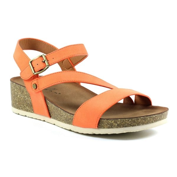 Lunar Women's Cluster Wedge Sandals - Orange