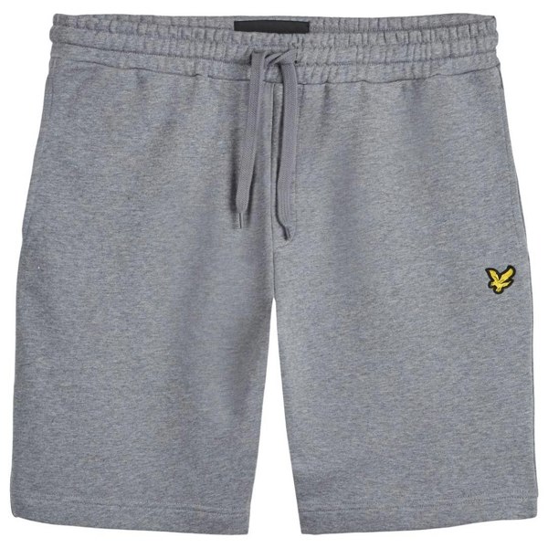 Lyle & Scott Branded Logo Sweat Shorts - Mid Grey Marl