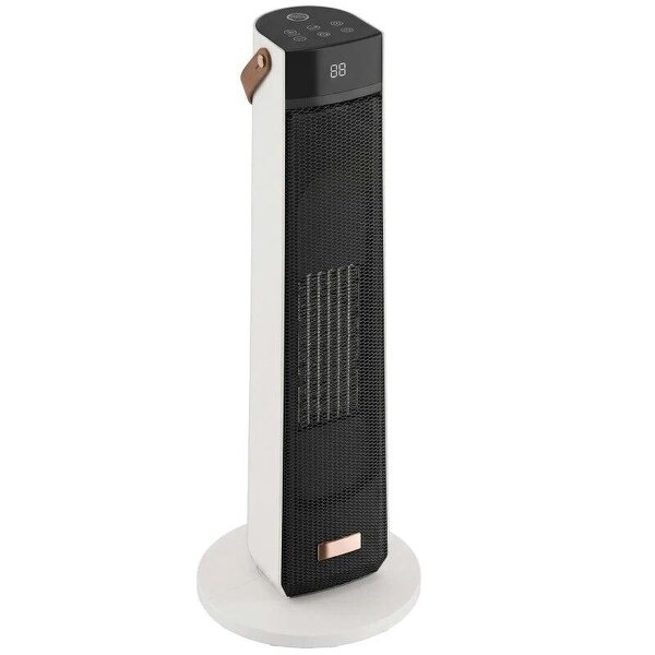 Portable Space Heater with Realistic Flame Effect, 2000W Ceramic Heater with Eco Mode, Adjustable Thermostat, Remote