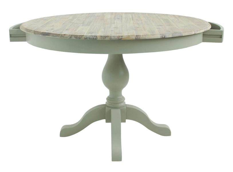 Statement Furniture Florence Large Pedestal Dining Table with Hidden Drawers 120cm