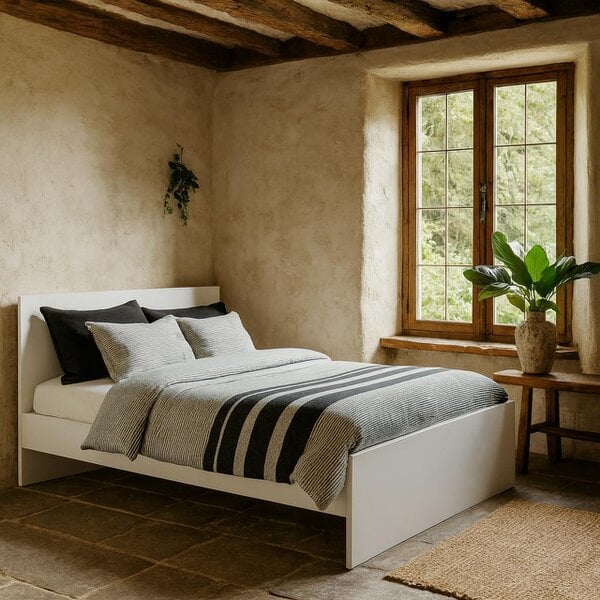 Wyld Haus Budapest 4ft6 Double White Wooden Bed Frame