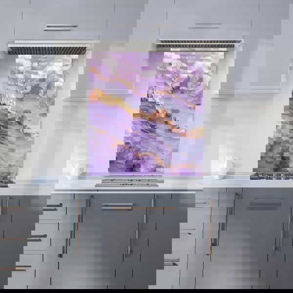 Warren Reed - Designer Light Purple Marble Effect Kitchen Splashback