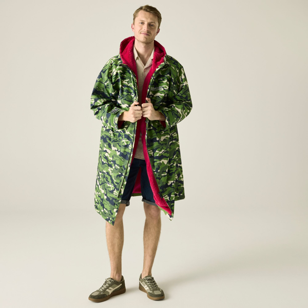 Regatta Unisex Adult Camouflage Oversized Changing Robe - Cactus Green