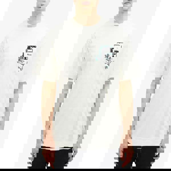 Givenchy Monogram College Embroidered Logo T-Shirt   in  White