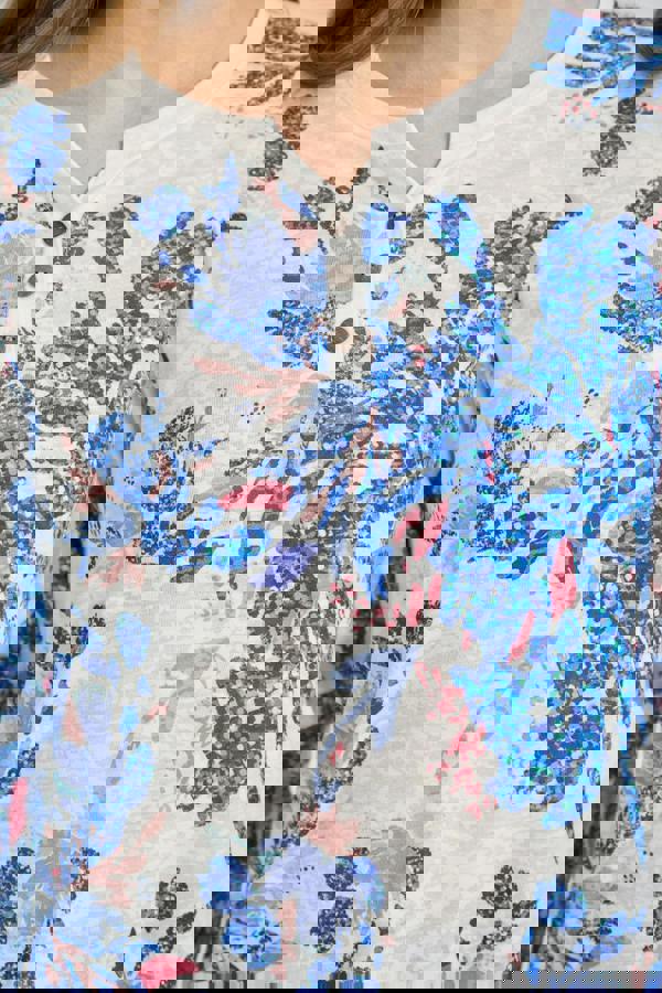 Mudflower Large Floral Print Lightweight Top