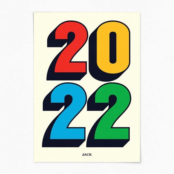 Reign&Hail Personalised Year Print