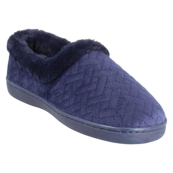 Clarks Ladies Clarks Wide Fitting Woven Quilted Slippers Twyla Star