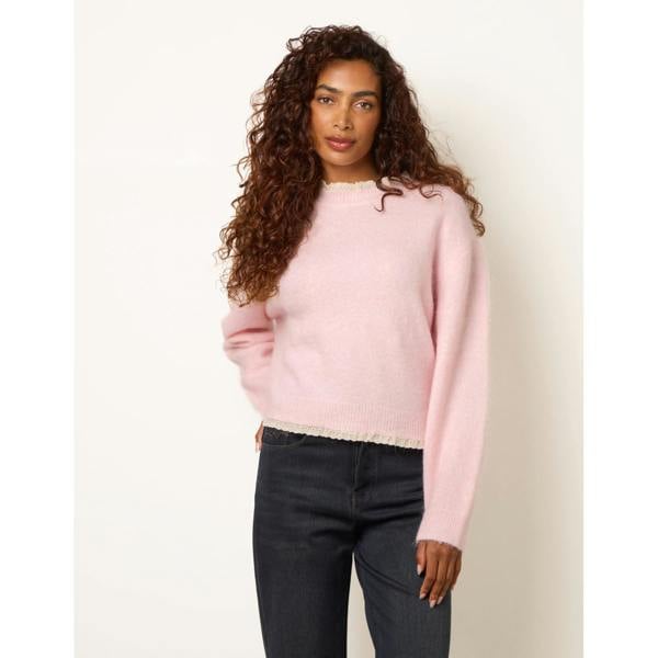 Blue Vanilla Lace Collar Jumper